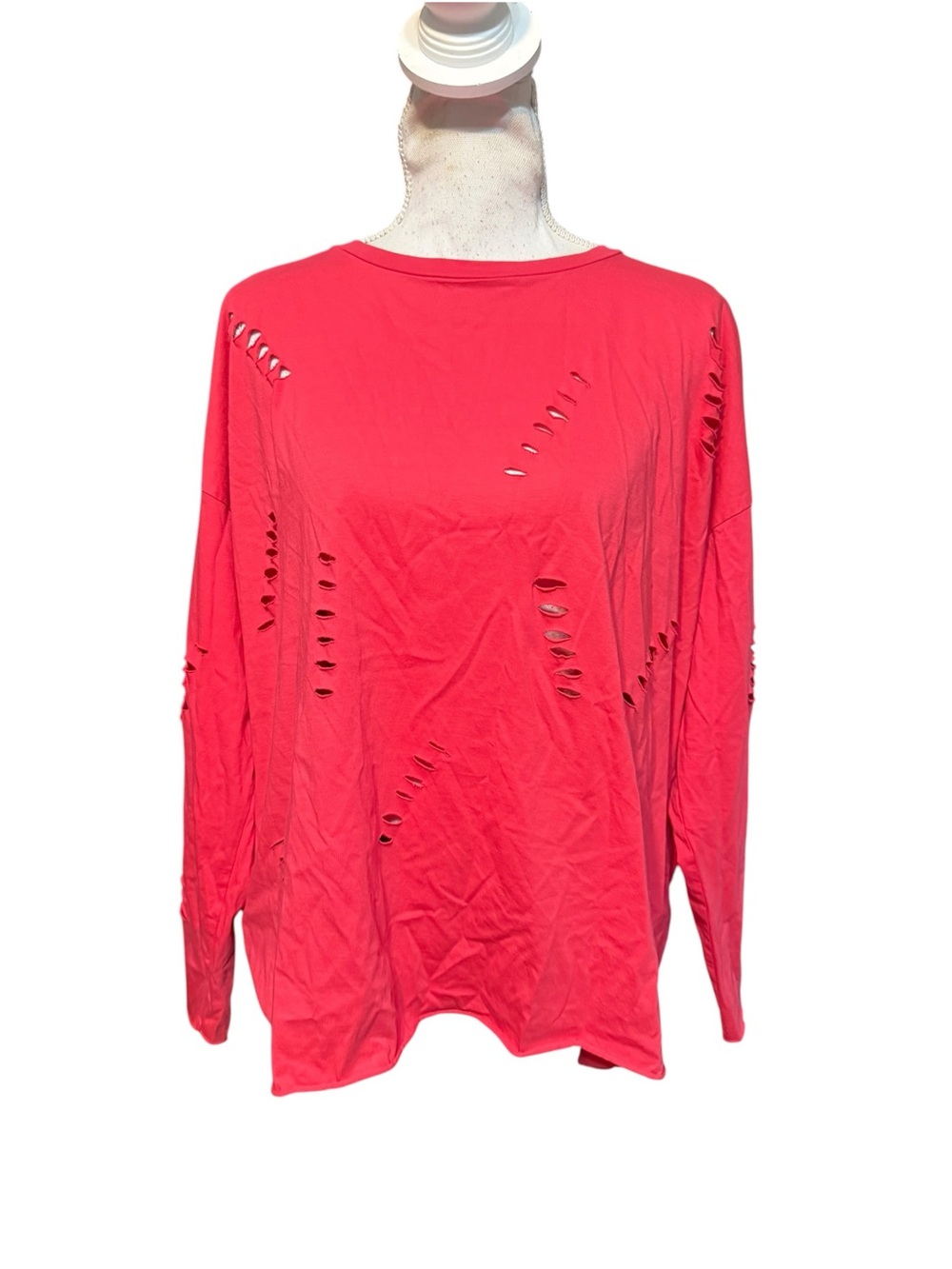 Planet by Lauren G Holey Boxy T One Size NWT